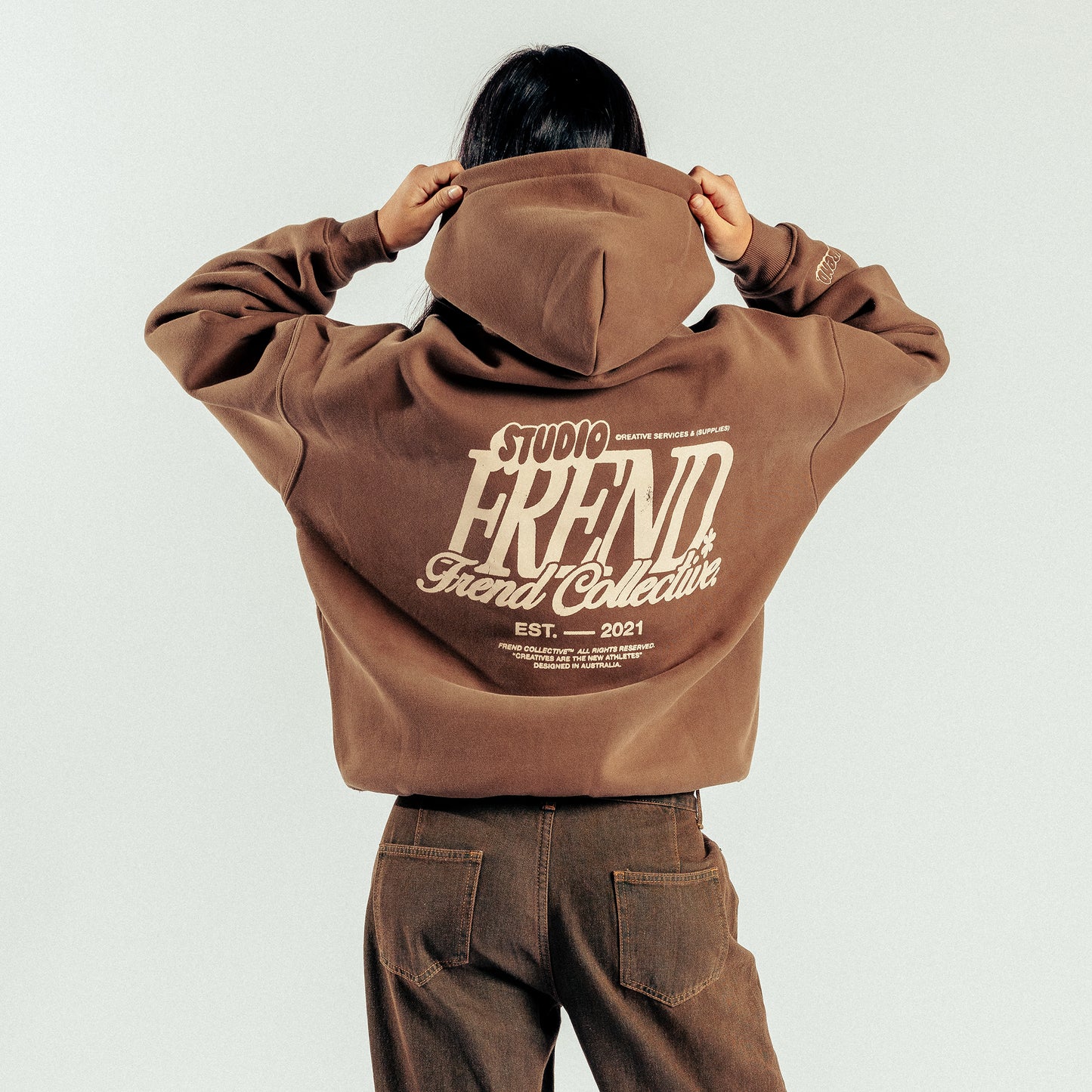 FREND SIGNATURE HOODIE - COFFEE