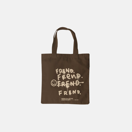 FREND STENCIL TOTE COFFEE